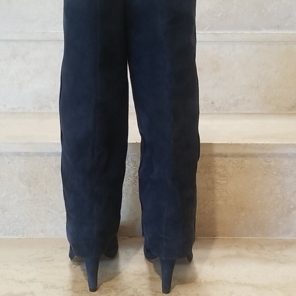 ASH knee length navy boots. - Picture 5 of 12